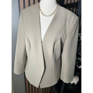 Express tan blazer size 12 short style office wear stylish office blazer